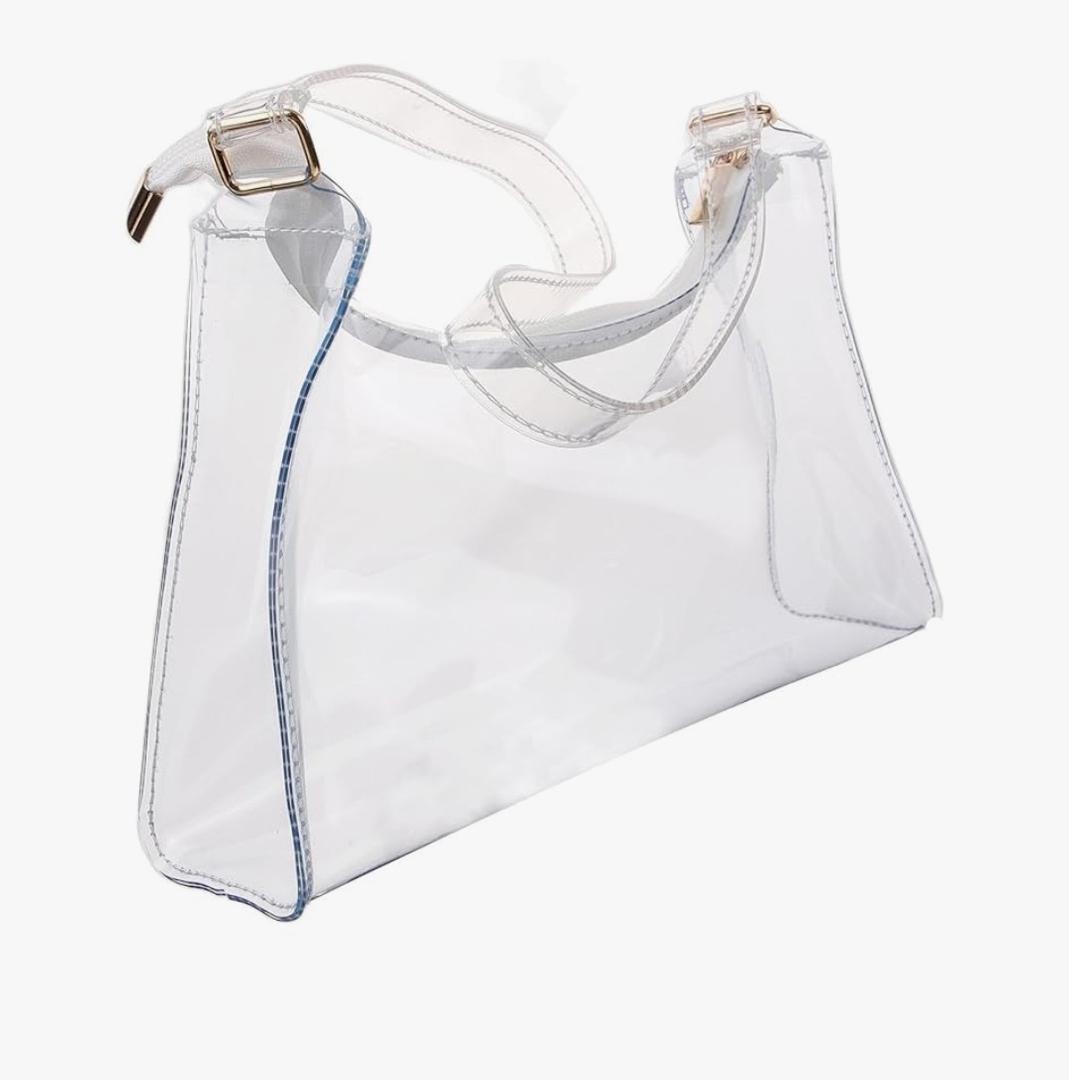 HANABASS Shoulder Phone Bag PVC Crossbody Purse for Women Stadium Approved Bag for Concerts and Sporting Events Lightweight and Easy to Clean