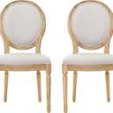 Christopher Knight Home Phinnaeus Polyester Beige Fabric Dining Chair (Set of 2), 2-Pcs Set