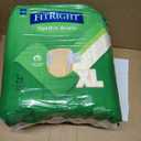 FitRight Adult Diapers, Extra+ Heavy Absorbency, XL (Waist Size 56in-64in), 20 Count, OptiFit Incontinence Briefs for Men and Women, Disposable, Moisture-Wicking, Leak Protection,
