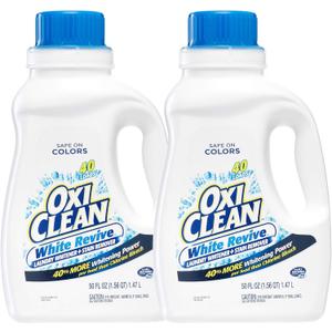 OxiClean Laundry Liquid Stain Remover, White Revive, 40 Loads, 50 Oz