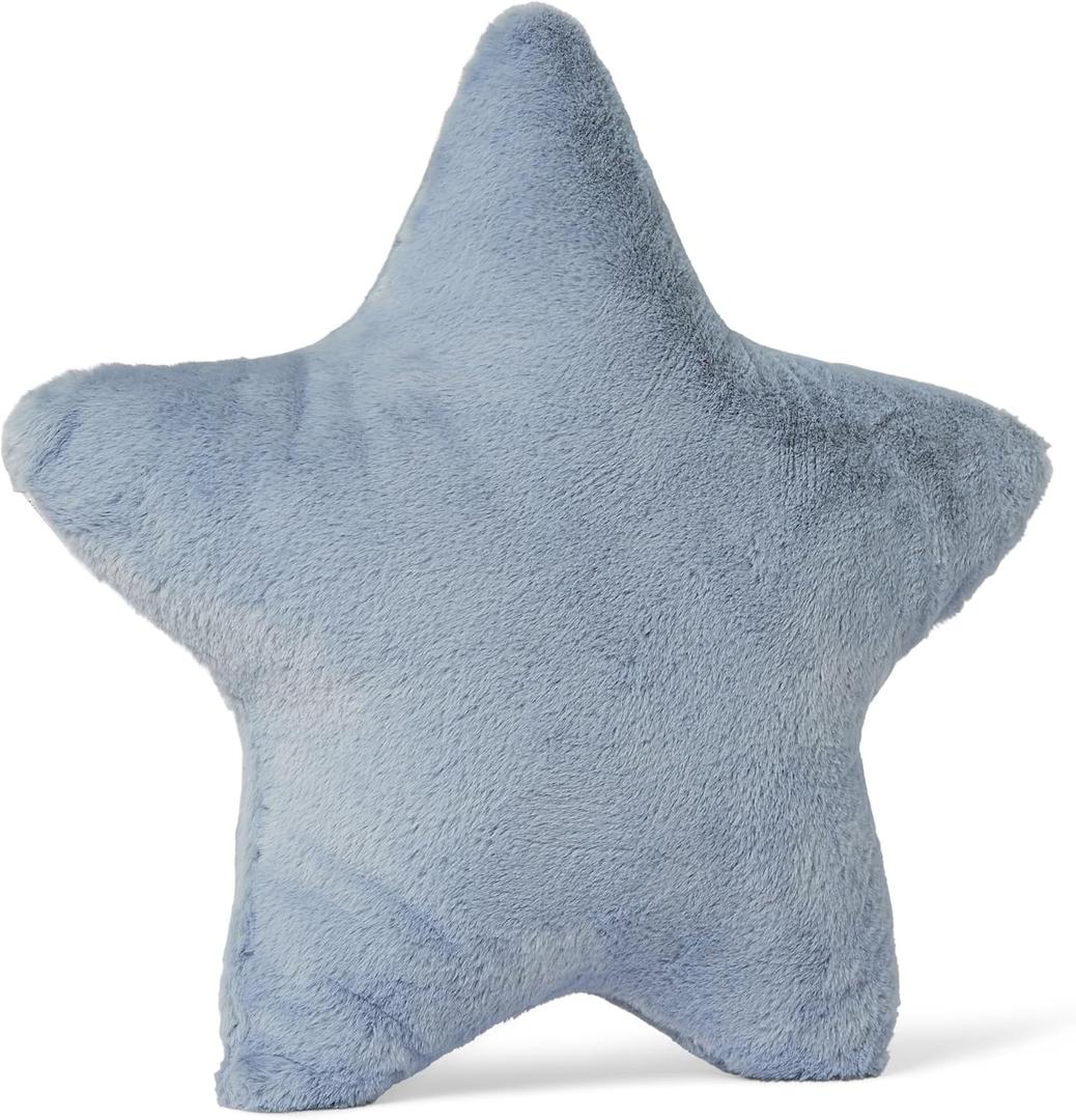 Amazon Basics Kids Plush Star Pillow, Soft Blue Room Decor