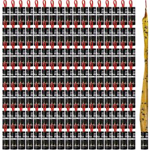 Qualirey 160 Pack Fly Strips Sticky Fly Trap Indoor Outdoor Hanging Ribbon Tape Paper Flying Insect Trap Gnat Killer Traps Catcher for Fruit Flies, Bug, Insect, Pest (Black)