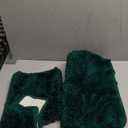 Bathroom Rug Set 2Piece, Thick &Soft Microfiber Shaggy, U Shaped Contour, Machine Washable Bath Mats, Absorbent Bath Rugs, Non-Slip Rubber Backing Bath Mat for Bathroom Floor, Tub and Shower,Green