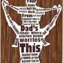 Fathers Day Novelty Gifts,Birthday Gifts for Fathers, Dad Gifts Vintage Print Wall Art Metal Plaque Sign Home Wall Decor, Personalized Fathers Gifts From Daughter or Wife12" x 8"