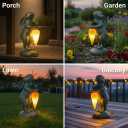 PETAFLOP Cute Garden Decor Bunny Statue with Solar Carrot, Outdoor Rabbit Figurines for Patio Balcony Lawn Porch Yard Decorations, Birthday Housewarming Gifts for Women Mom Grandma