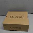 Coutgo Womens Low Kitten Heel Ankle Boots Rhinestone Bow Pointed Toe Side Zipper Dress Fall Booties Shoes, Creamy-White, Size 9
