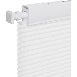 Cordless Honeycomb Cellular Shades No Drill No Tools Easy to Install UV Protection Indoor Windows Thermal Insulated Noise Reduction Blinds, Light Filtering-White (Basic Ver.)