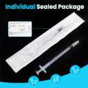 60 PCS 1ml Syringe with Cap for Liquid,Oral Syringes without Needle for Medicine Dropper, Colostrum Collect, Feeding Pets, Liquid Measuring, Individually Sealed, Luer Slip