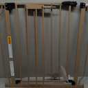 29"-40" Baby Gate for Stairs, Auto Close Pressure Mounted Dog Gate Indoor for Doorways, Stroller Friendly Baby Gate, Easy Walk Through Gate for Children & Pets, Brown (29-40"Wide, 28"Tall)