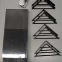 BAYKA Wall Mounted Floating Shelves, Wood Floating Wall Shelf for Books & Decor, Small Space-Saving Display & OrganizerBlackSet of 4