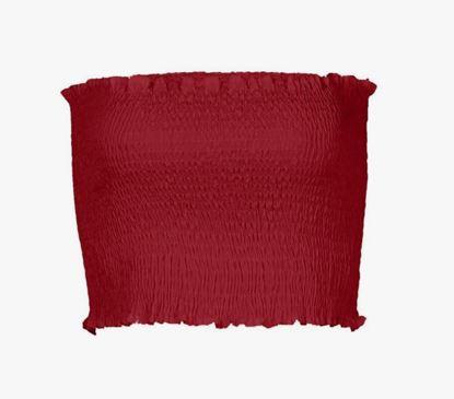 Sexy Women Strapless Elastic Boob Bandeau Tube Tops Bra Lingerie Breast wrap, Size S, Red