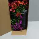 Der Rose 4 Pack Small Fake Plants with Fragrance Discs Spring Faux Flowers in Black Pots Artificial Plants Indoor for Bathroom Room Office Desk Decor