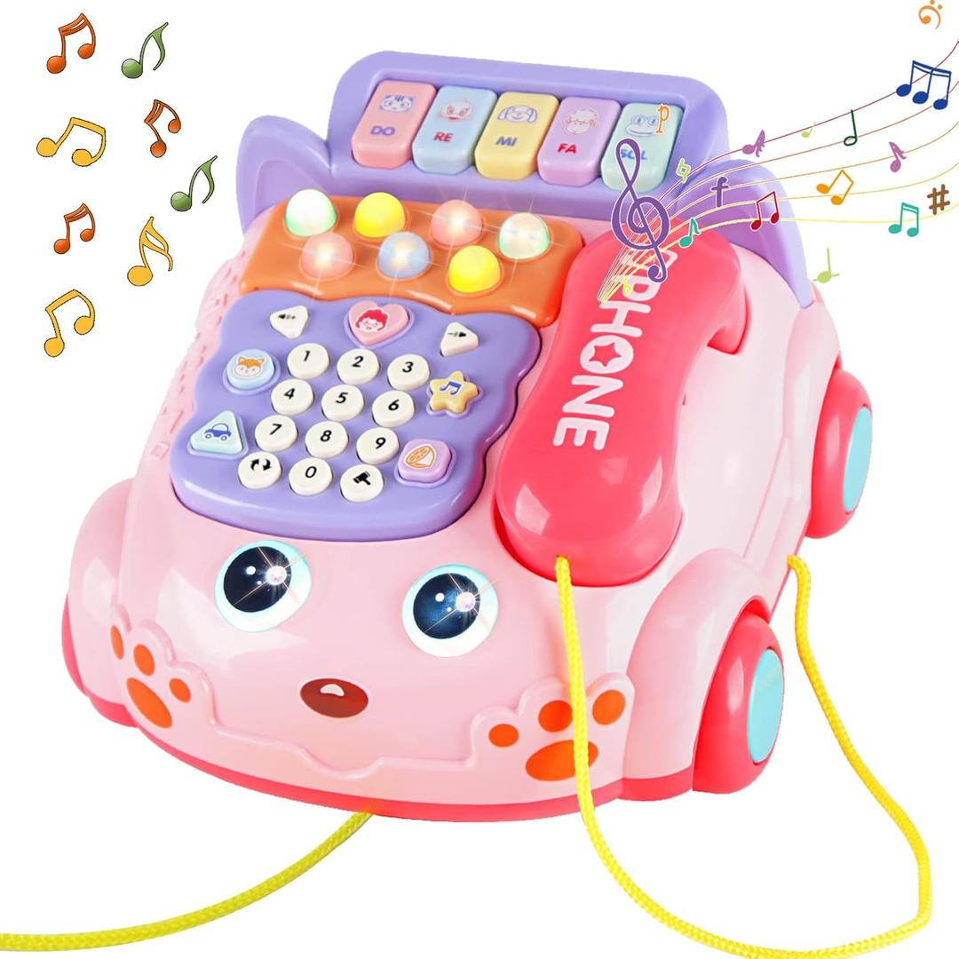 Baby Phone Toy,Baby Toy Phone Cartoon Baby Piano Music Light Toy Children Pretend Phone, Kids Cell Phone Girl with Light Parent-Child Interactive Toy Gift Game Boy Girl Early Education Gift Pink 18M+ Baby Phone Toy,Baby Toy Phone Cartoon Baby Piano Music Light Toy Children Pretend Phone, Kids Cell Phone Girl with Light Parent-Child Interactive Toy Gift Game Boy Girl Early Education Gift Pink 18M+