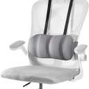 Veitail Lumbar Support Pillow for Office Chair and Car Seat,Back Support for Office Chair Cushion,Adjustable Straps Securely Fixed Car Lumbar Support Pillow(Gray, for Office Chiar)