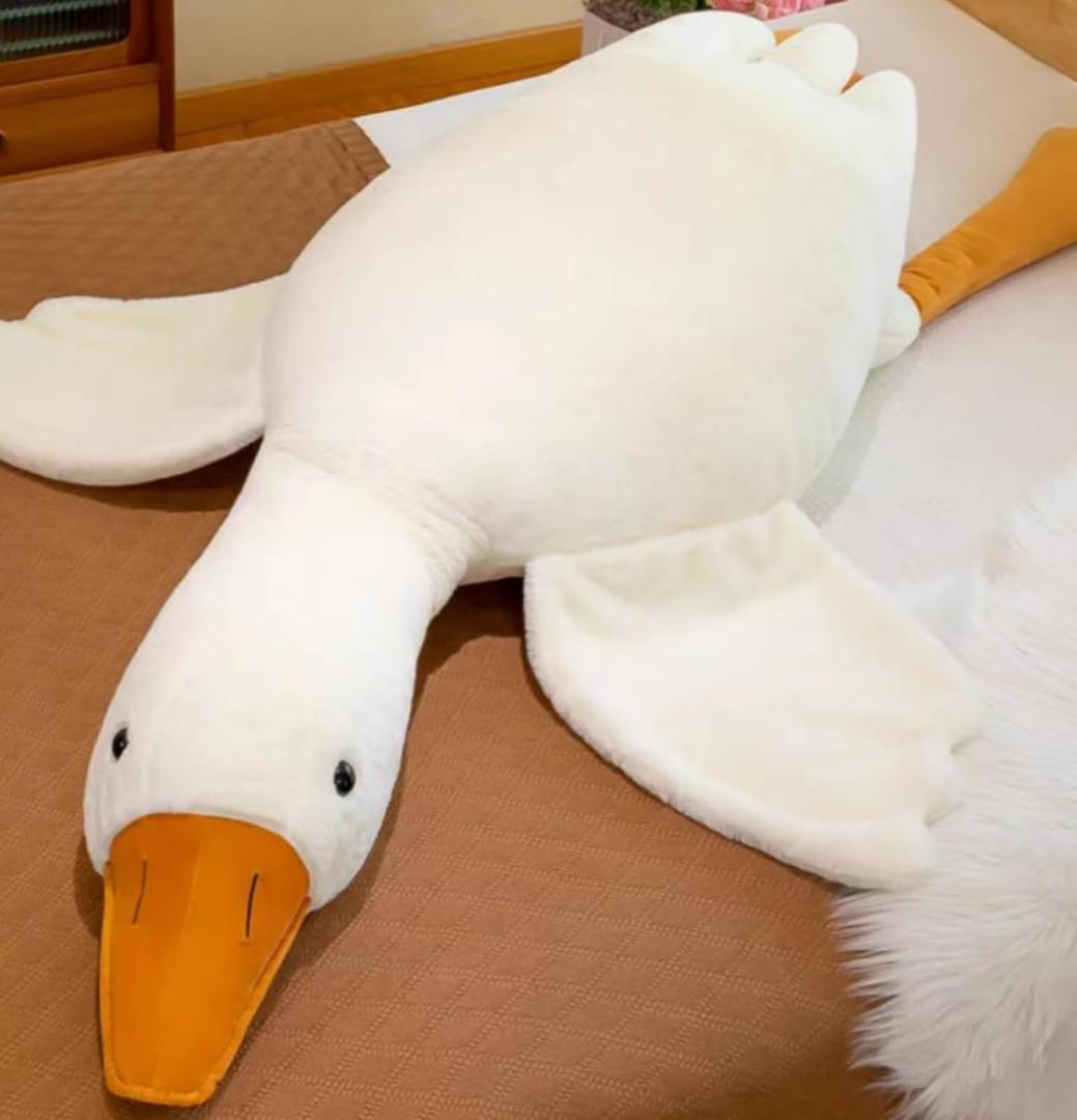 Ryttir Giant Goose Plush - 35" Extra Soft Goose Stuffed Animal Hugging Pillow with Rotund Belly,Safety Nursery Decor & Sensory Comfort Toy,Cuddle Companion for Kids(Valentine Gender Neutral Gift)