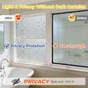 OHTMERU Window Privacy Film Decorative for Front Door, Bathroom Static Cling Stained Glass Sticker Opaque Heat Control UV Blocking Non-Adhesive for Home Windows 35.4 x 78.7 inches Damask