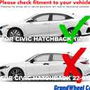 GrandWheel Window Deflectors Smoke Tinted in-Channel Side Window Vent Visor Deflectors Rain Guards Compatible with Honda Civic 2016-2021 Hatchback - 4 pcs. GW0942