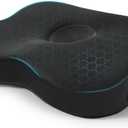 Ergonomic Memory Foam Seat Cushion for Office Chair & Car Seat,Relieves Sciatica,Sedentary Not Numb Coccyx Support Pillow,Pressure Relief Cushion for Back Pain & Tailbone Pain (Black Gray)