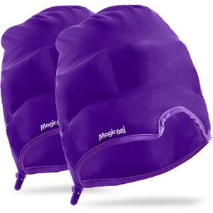 Magic Gel Migraine Ice Head Wrap | Real Migraine & Headache Relief | The Original Headache Cap | Cold, Comfortable, Dark & Cool; Endorsed by Physicians, Loved by Thousands - (2 Pack, Purple)