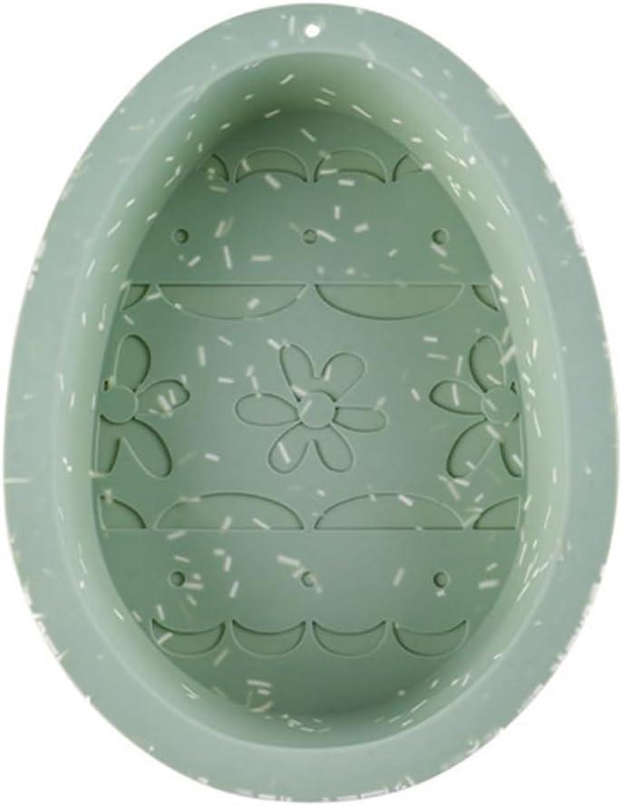 VOSAREA Egg Cake Pans: Silicone Easter Egg Mold Jumbo Easter Mould Cake Chocolate Mold Silicone Candy Biscuit Tray for Baking Supplies Party Decorations