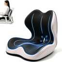 Breathable Ergonomic Memory Foam Seat Cushion & Lumbar Support Pillow, X-Large L-Shaped Coccyx Cushion with Tailbone Hollow, Pain Relief Pad, Ideal for Office Chair, Car, Gaming Chair & Wheelchair