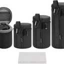 ARVOK Camera Lens Case, Water Resistant Protective Pouch for DSLR Camera, 4 Size Thick Bag for Nikon, Tamron, Sigma, Pentax, Sony, Fuji, Panasonic (4 Pack)