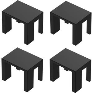 4 PCS Bookcase Connector Compatible with IKEA Billy BookshelfBookshelf Hook Clip Aligner Shelf Straightener for an Organized Look(Black)