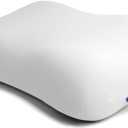 C CUSHION LAB Deep Sleep Pillow, Patented Ergonomic Contour Design for Side & Back Sleepers, Orthopedic Cervical Shape Gently Cradles Head & Provides Neck Support & Shoulder Pain Relief - Calm Grey, 1 Count