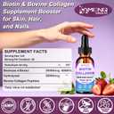 4 x Liquid Biotin and Collagen for Women,Hair Growth & Strength Support 2oz