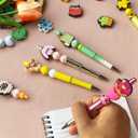 30PCS Silicone Focal Beads for Pens & Keychain Making, Bulk Christmas Halloween Theme Silicone Charms for DIY