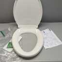 KOHLER 4636-RL-96 Cachet ReadyLatch Elongated Toilet Seat Slow Close Soft Close, Toilet Seat Quiet Lid, Contoured Grip-Tight Bumpers Installation Hardware, Apartment Essentials, Biscuit