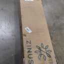 Zinus Curtis Upholstered Platform Bed Frame, Mattress Foundation, Wood Slat Support, No Box Spring Needed, Easy Assembly, Grey, Queen