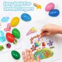 9 Color Egg Shaped Crayons,Plam Grip Washable Paint,for Fotoddlers, Kids,Children