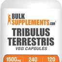 BulkSupplements.com Tribulus Terrestris Capsules - Herbal Supplement, Tribulus Terrestris 1500mg - Gluten Free, 2 Capsules per Serving, 240 Count (Pack of 1)