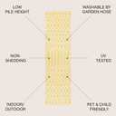 JONATHAN Y Moroccan Geometric Indoor Outdoor Runner Rug 2X10 Yellow/Cream, Ourika Textured Weave for Backyard, Patio, Porch, Easy-Cleaning, High Traffic, Pet-Friendly, Non-Shedding (SMB108G-210)