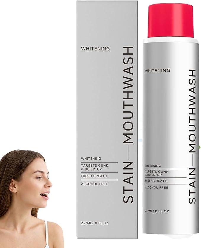 Stain Whitening Mouthwash, Removing for Fresh Breath and Teeth Whitening with Essential Oils 237ml (1 pc)