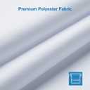Amazer White Shower Liner Cloth Waterproof, White Shower Curtain Liner Fabric with Weighted Stones, Washable Shower Curtain and Liner 2-in-1, 120G Heavy Duty, 12 Grommet Holes, 72 x 72 Inches