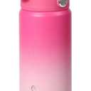 DLOCCOLD Kids Insulated Water Bottle with Leak Proof Straw Lid, Double Wall Vacuum Stainless Steel Water Bottle with Silicone Boot, Reusable Tumbler for Travel, Boys, Girls