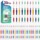 Navona 30 PCS Premium Individually Wrapped Bulk Toothbrush Pack, Disposable Toothbrushes, Kids Toothbrush, Medium Soft Bristle Toothbrushes, Ergonomics Handle, Perfect for Travel Hotel Donation