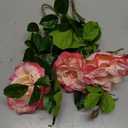 Hollyone 3Pcs Light Pink Roses Artificial Flowers Bouquets 26.3" Fake Flower Arrangements Silk Flowers Rose with Long Stem Floral Branch Faux Roses Flowers for DIY Table Centerpieces Home Decor