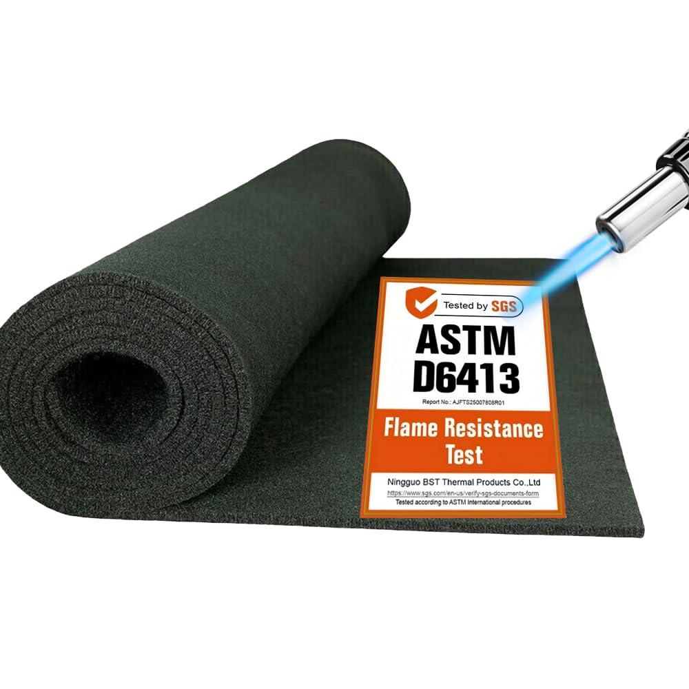 39 x 48 x 1/5 inches Carbon Fiber Welding Blanket Fireproof, Heat Resistant Fabric 3000°F High Temp Insulation Pad, Flame Retardant Protective Mat for Soldering Welding Brazing Plumbing