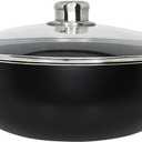 IMUSA 9Qt Bistro Ceramic Nonstick Caldero/Dutch Oven with Glass Lid, Black