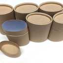 Empty Cardboard Deodorant Containers 75g (2.5 oz) - Oval Shape - Push-Up Style (6-Pack, Brown)
