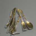 20 Piece Gold Silverware Set,for Home,Kitchen,Restaurant.Gold Flatware Set,Stainless Steel Cutlery Utensil Set include Forks,Knives,Spoons