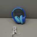 iClever Kids Bluetooth Headphones with LED Lights, 43H Playtime, Type-C Fast Charging, BTH18 Safe Volume 74/85dBA, Bluetooth5.3,Toddler Headphones Aux Cord for iPad/Tablet/Travel/School, Blue