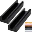 Colingmill 2 Pcs Wooden Floor Mirror Stand Anti Slip Base for Full Length Mirrors Stable Support Holder Bracket with Enlarged Non Slip Pads for Home Mirror Frames (9.8 x 2.3 x 1.5 Inches,Black)