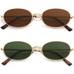 Appassal Retro Oval Sunglasses for Women Men Trendy Designer 90s Vintage Y2k Sunnies AP3662