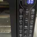 Gourmia Toaster Oven Air Fryer Combo 17 cooking presets 1700W french door digital air fryer oven 24L capacity accessories, convection rack, baking pan tray recipe book GTF7460,Large,Black