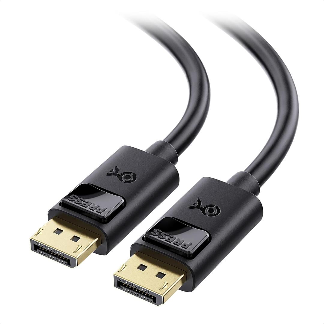 Cable Matters [VESA Certified] 32.4Gbps DisplayPort 1.4 Cable - 6ft, Support 8K 60Hz, 4K 240Hz DisplayPort Cable 1.4 with FreeSync, G-SYNC and HDR for Gaming Monitor, PC, RTX 4080/4090, RX 6800/6900