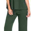 PrinStory Womens 2 Piece Lounge Sets Casual Outfits Pullover Top and Wide Leg Pants Matching Pjs Soft Pajamas Loungewear
